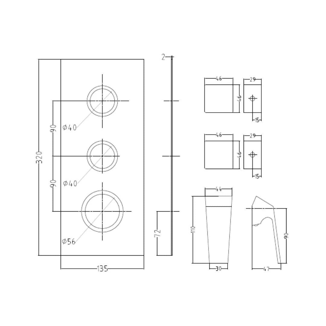 Hindware 4 Way Diverter F500006 - Chrome Finish