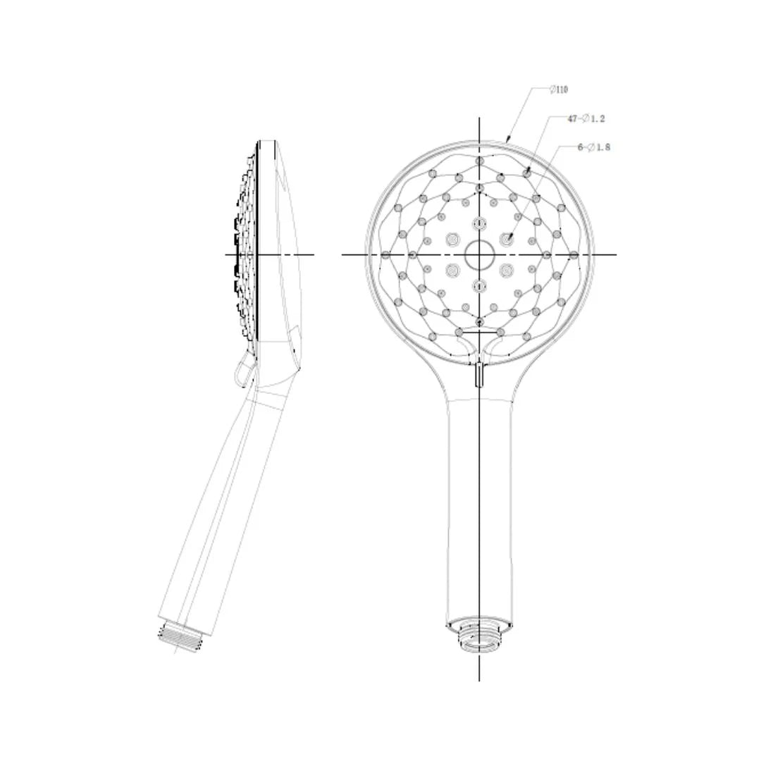 Hindware Multi Flow Hand Shower Urban Collection F500011 - Chrome