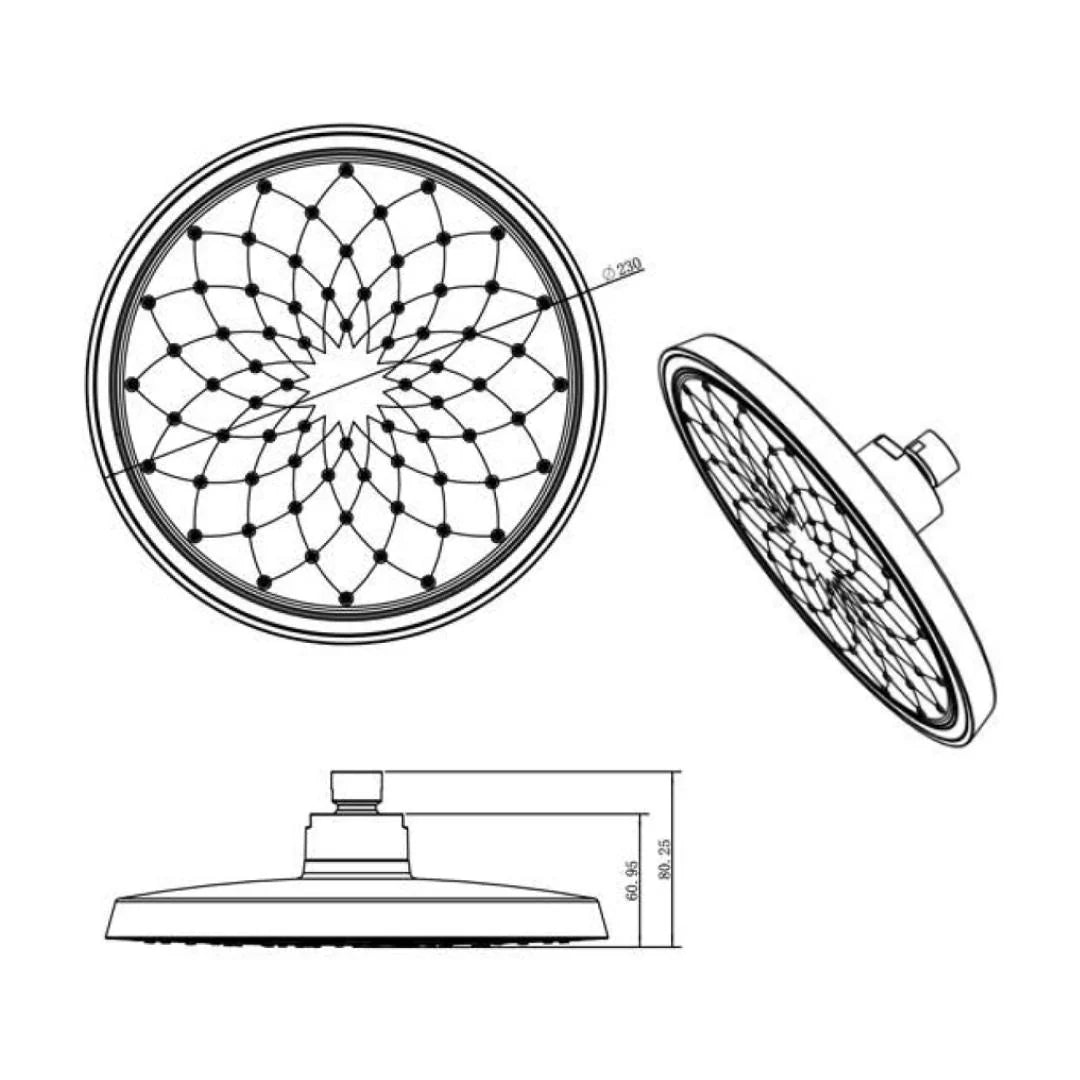 Hindware Single Flow Overhead Shower Urban Collection F500012 - Chrome
