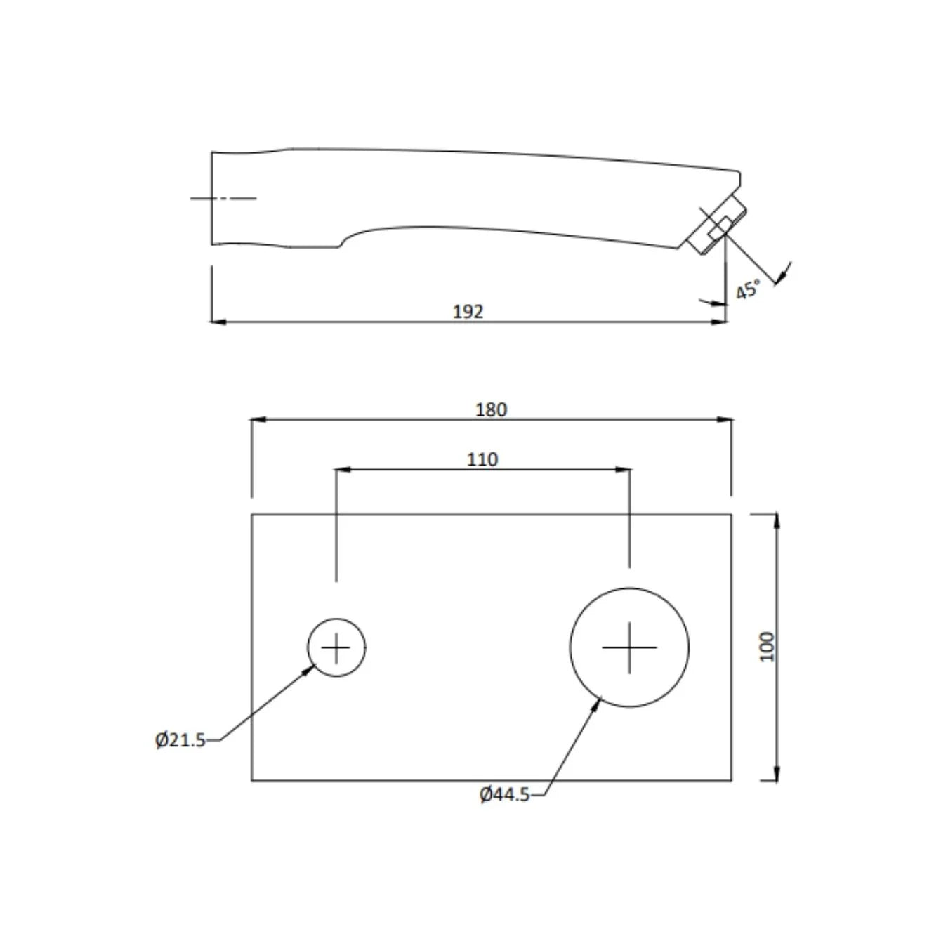 Hindware Wall Mounted Basin Mixer Avior F520013 - Chrome