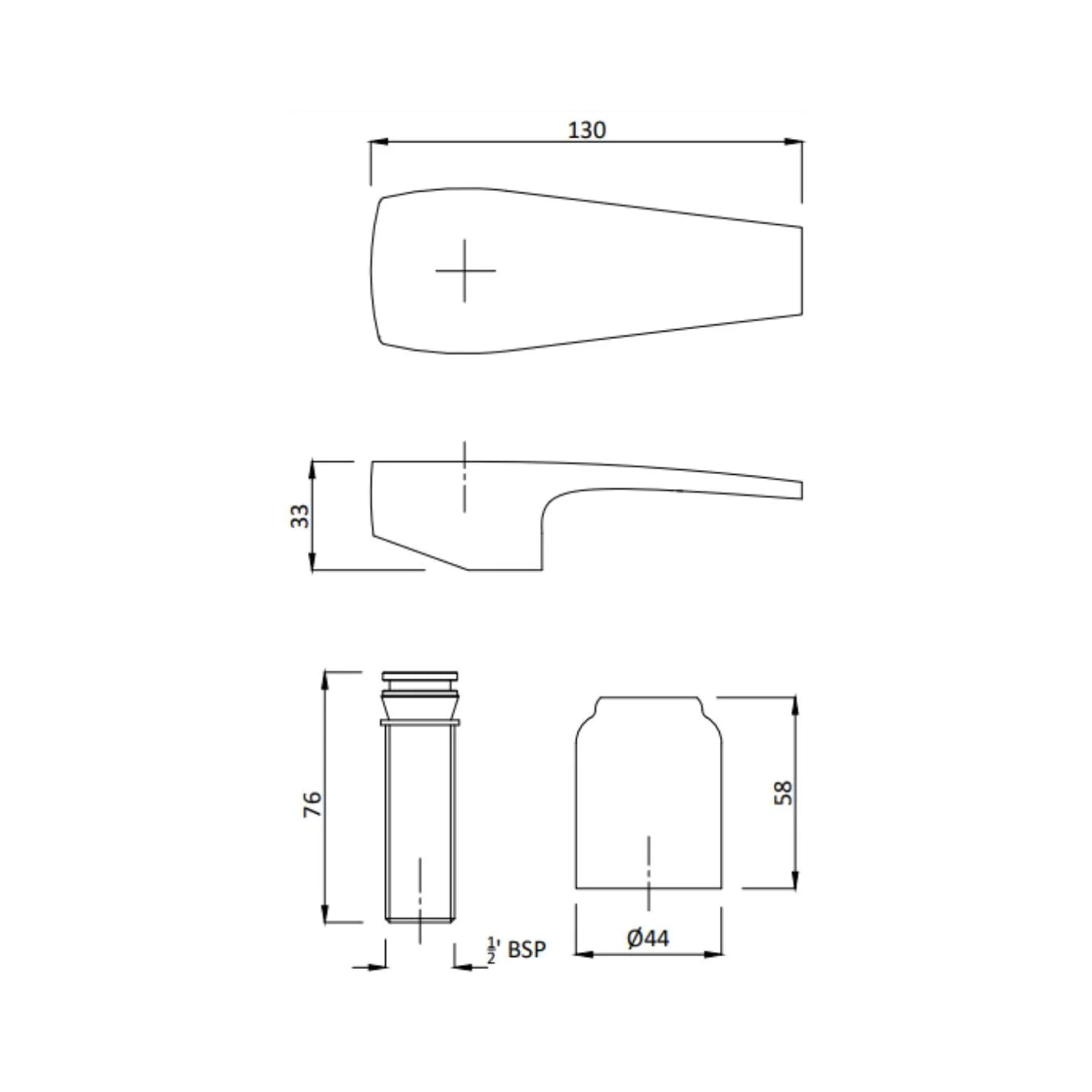 Hindware Wall Mounted Basin Mixer Avior F520013 - Chrome