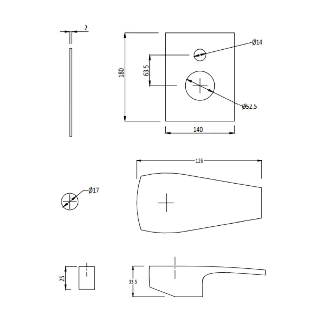 Hindware 2 Way Diverter Avior F520014 - Chrome Finish