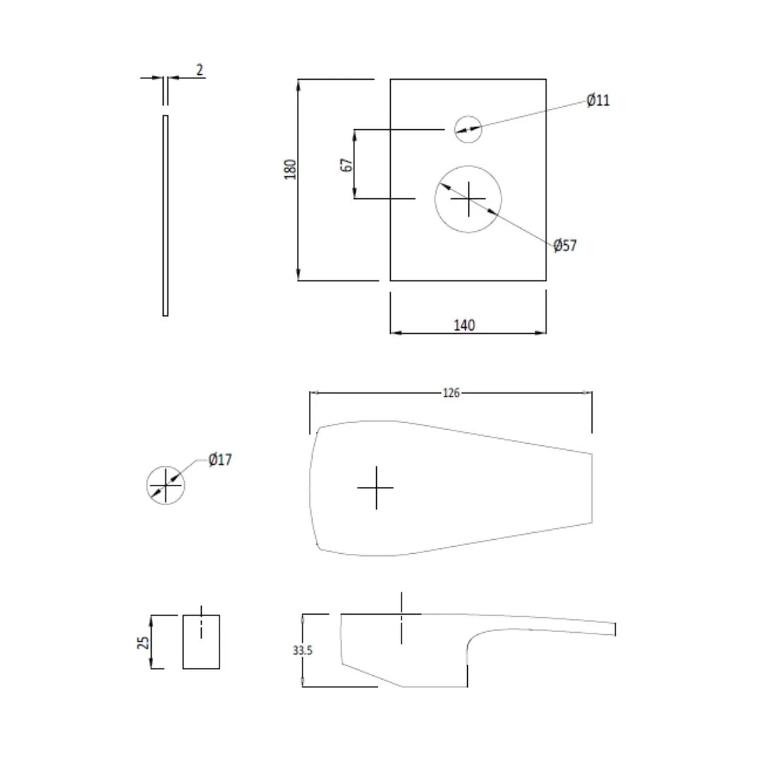 Hindware 2 Way Diverter Avior F520015 - Chrome Finish