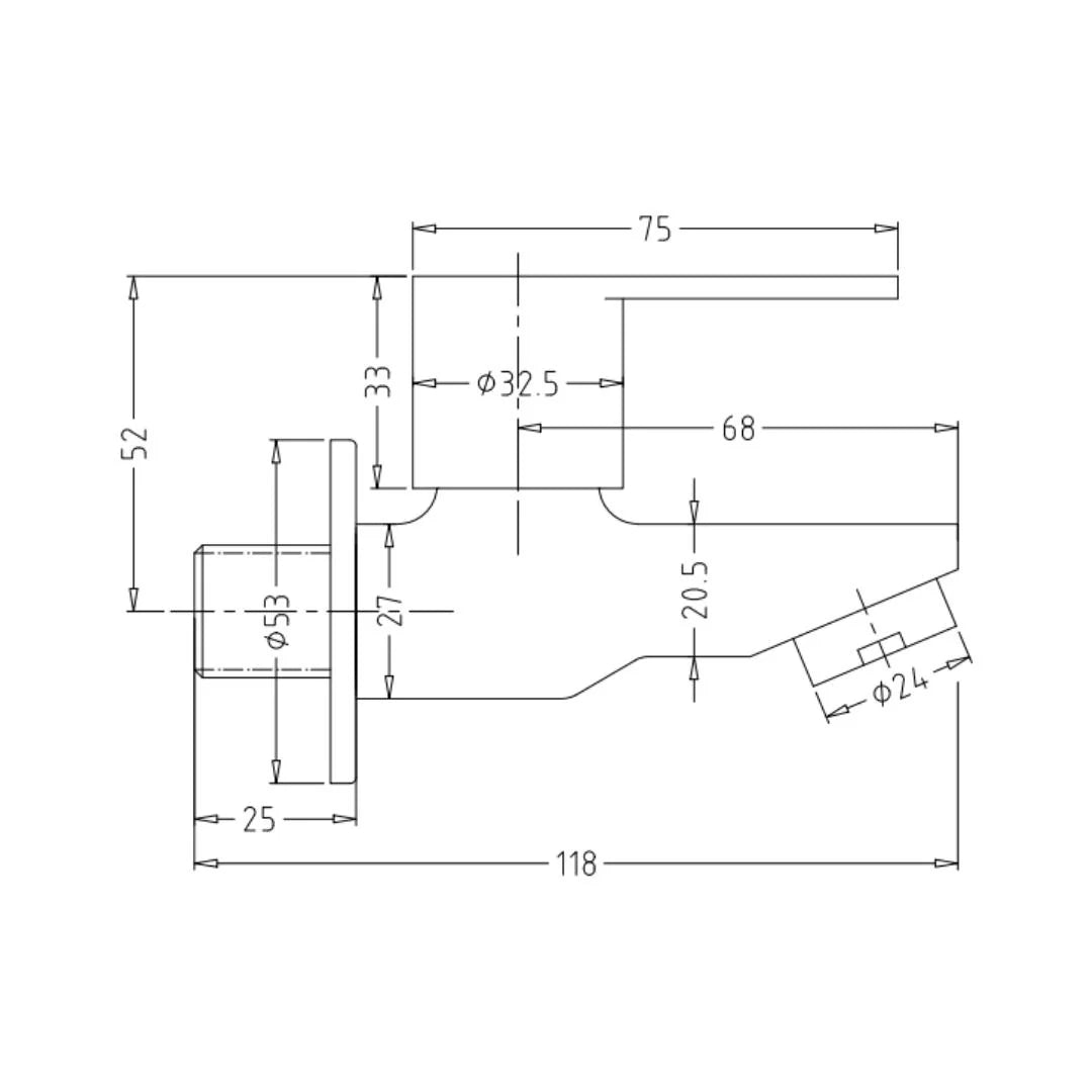 Hindware WC Area Bib Tap Aspiro F570004 - Chrome