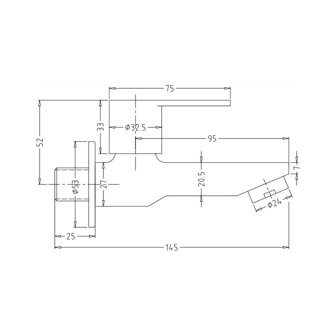 Hindware WC Area Bib Tap Aspiro F570006 - Chrome