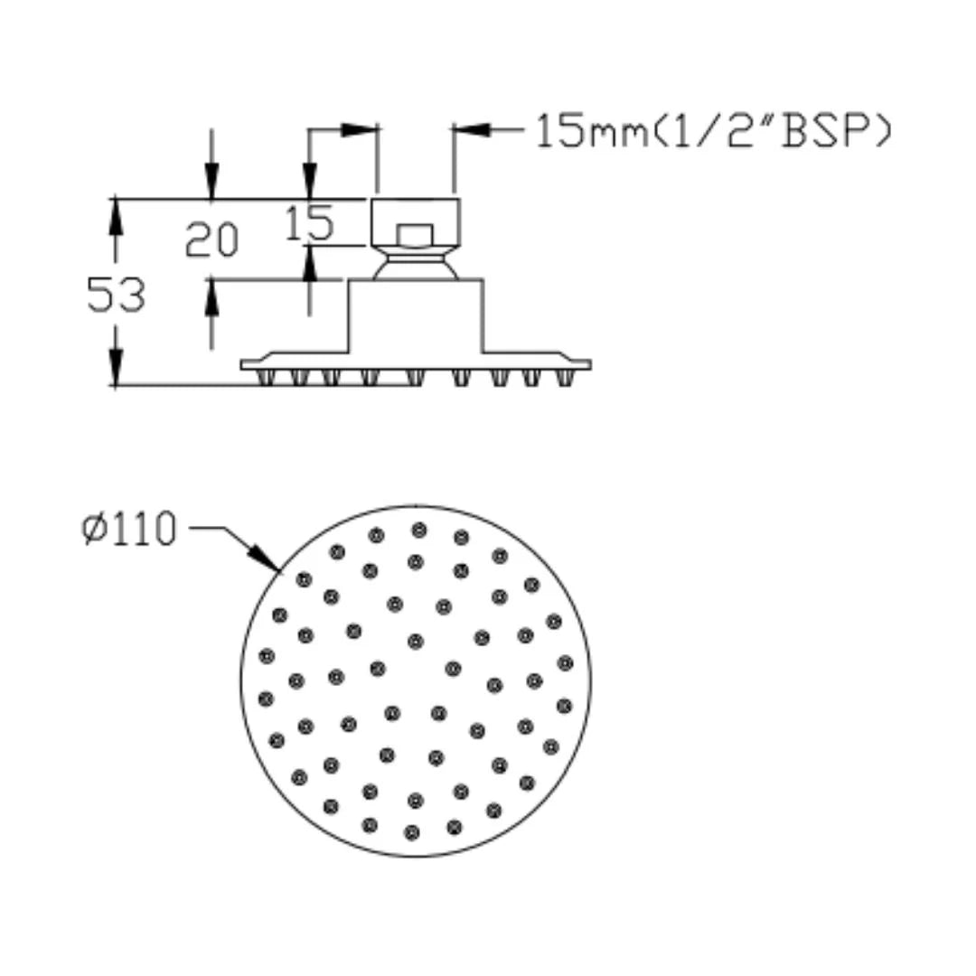 Cera Single Flow Overhead Shower F7010211SS - Chrome