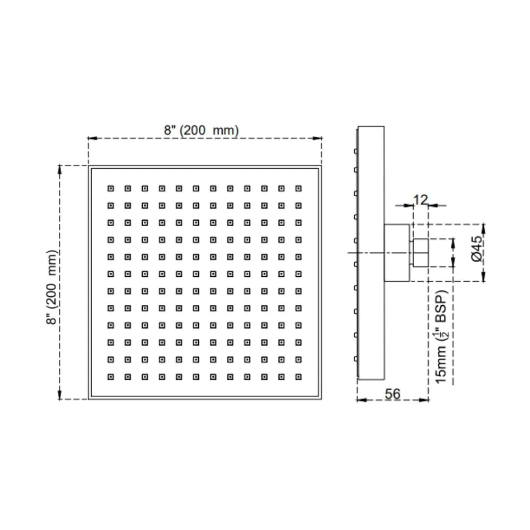 Cera Single Flow Overhead Shower F7010503AB - Chrome
