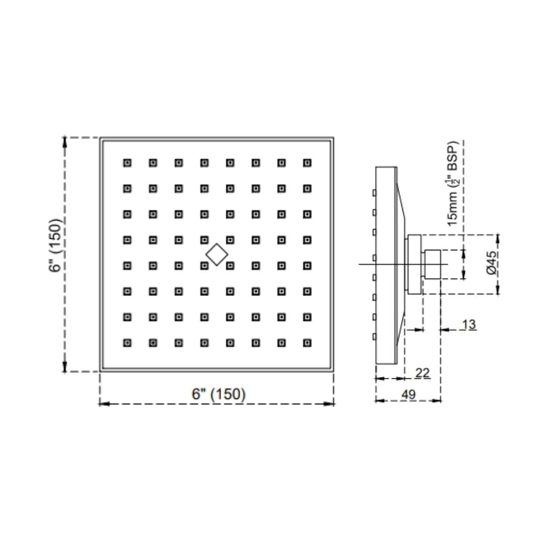 Cera Single Flow Overhead Shower F7010506AB - Chrome