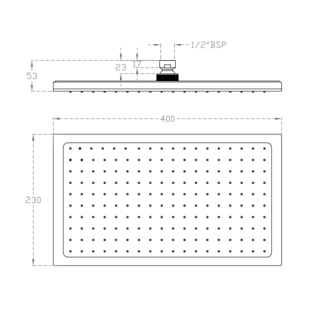 Cera Single Flow Overhead Shower F7010515AB - Chrome