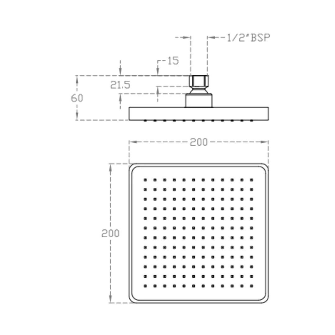 Cera Single Flow Overhead Shower F7010517AB - Chrome