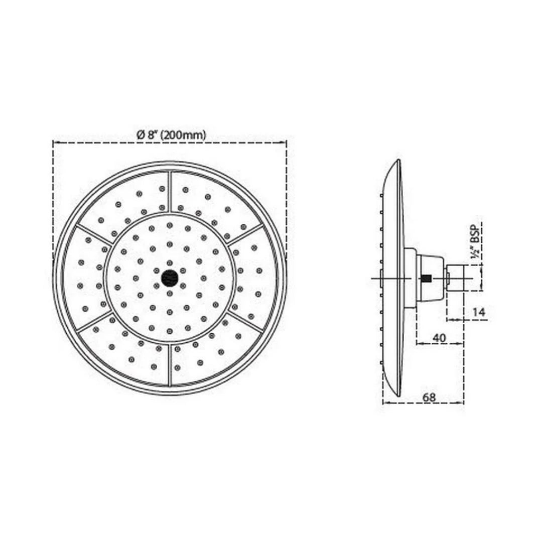 Cera Single Flow Overhead Shower F7010601AB - Chrome