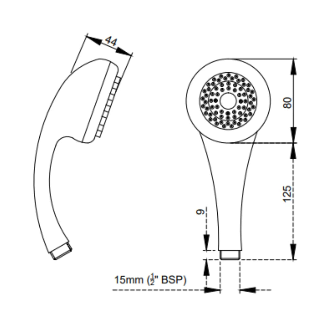 Cera Single Flow Hand Shower F7030315AB - Chrome