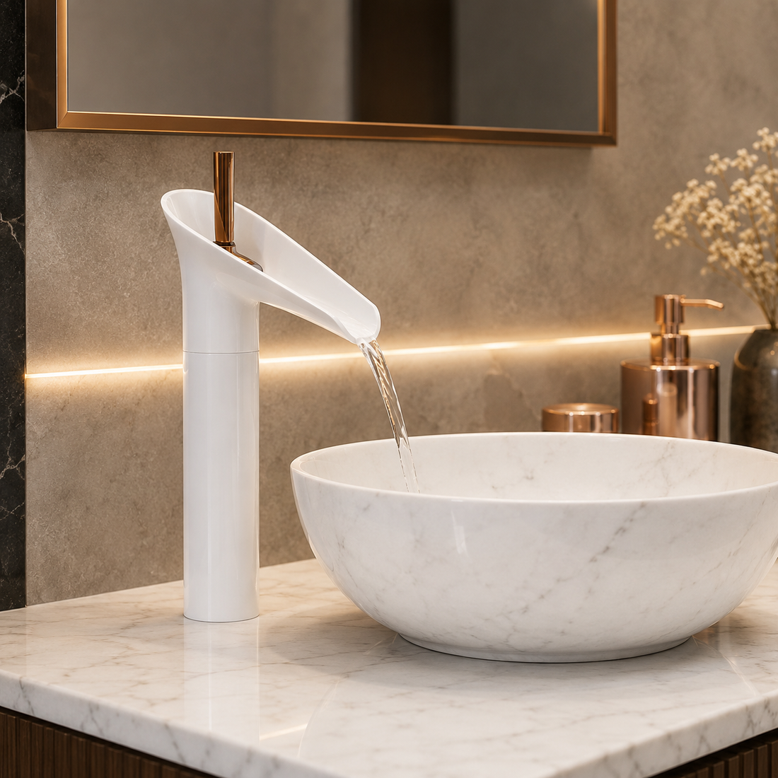 SCUBA SINGLE LEVER BASIN MIXER WITH WATERFALL FAUCET SC-963 WRG