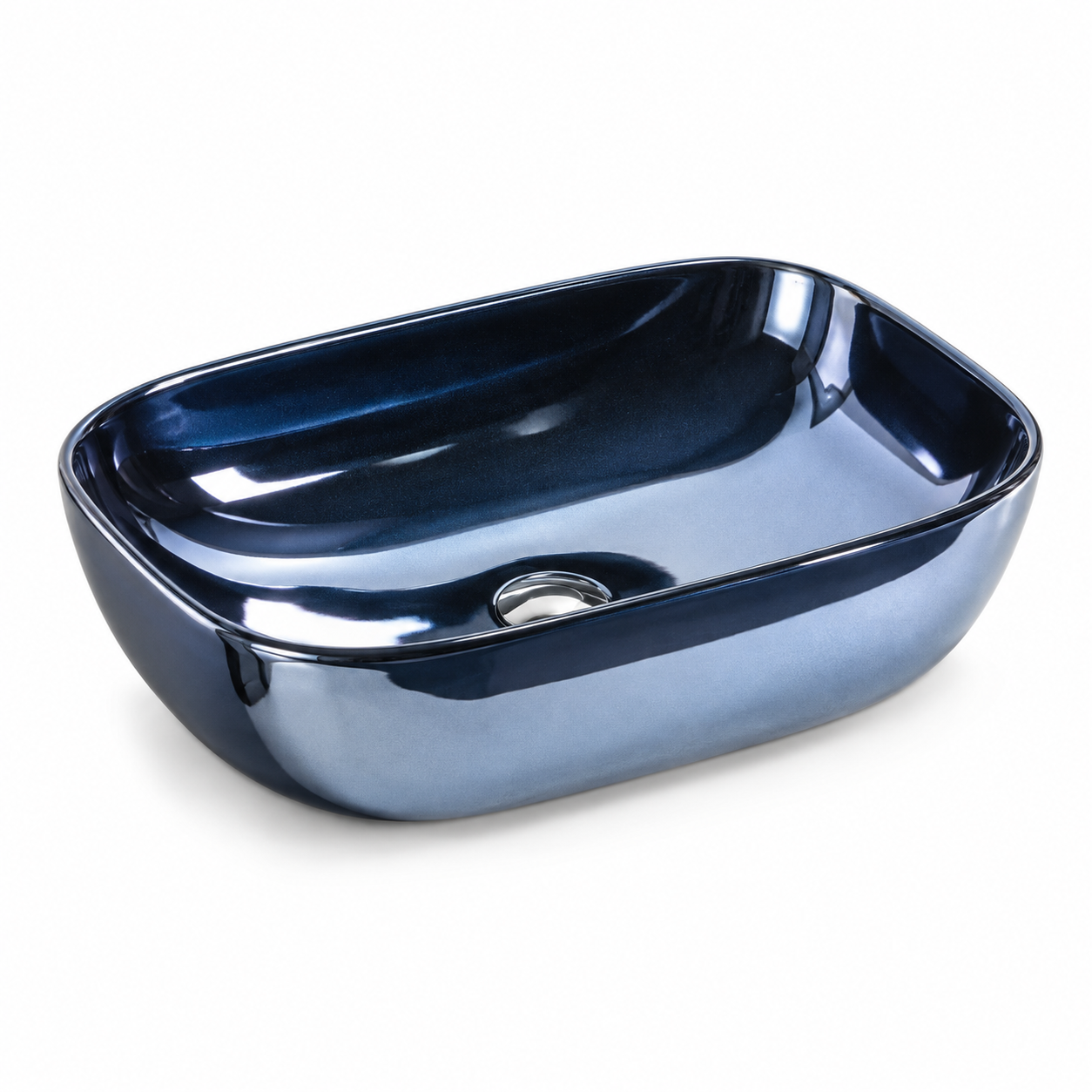 SCUBA METALIC BLUE BASIN SERIES 18X13 INCHES SC-9856-BLUE WHITE