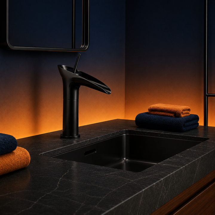 SCUBA SMALL SINGLE LIVER BASIN MIXER SC-1016 BLM-BLACK MATT