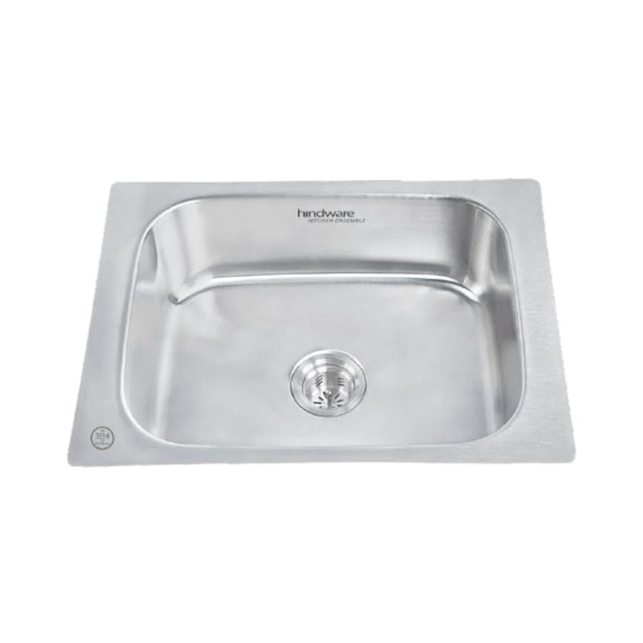 Hindware Stainless Steel Sink Pressed Series SINGLE BOWL FLAMINGO 24 x 18 x 10 ( 24 x 18 inches ) - Matt