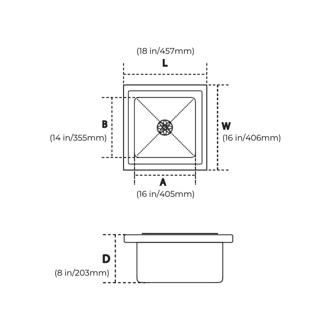 Hindware Stainless Steel Sink Undermount Series SINGLE BOWL FLAMINGO UM 18 x 16 ( 18 x 16 inches ) - Matt