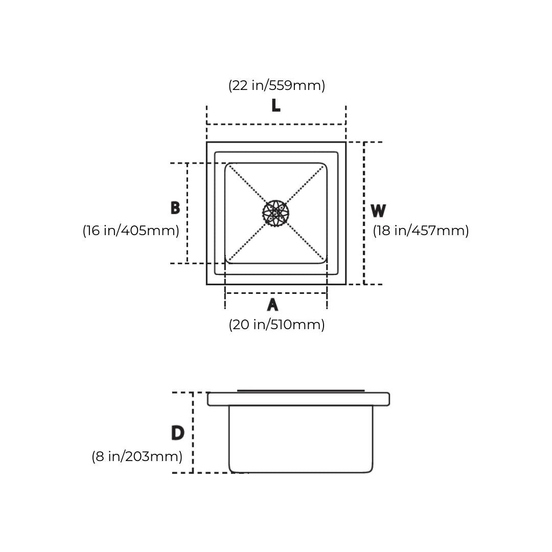 Hindware Stainless Steel Sink Undermount Series SINGLE BOWL FLAMINGO UM 22 x 18 ( 22 x 18 inches ) - Matt
