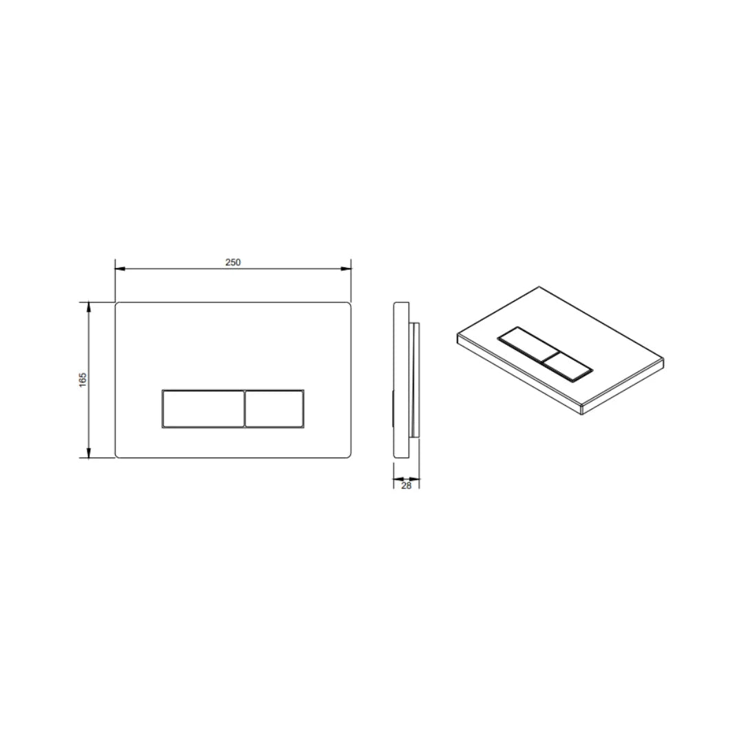 Cera Flush Plate B1120101RG - Rose Gold