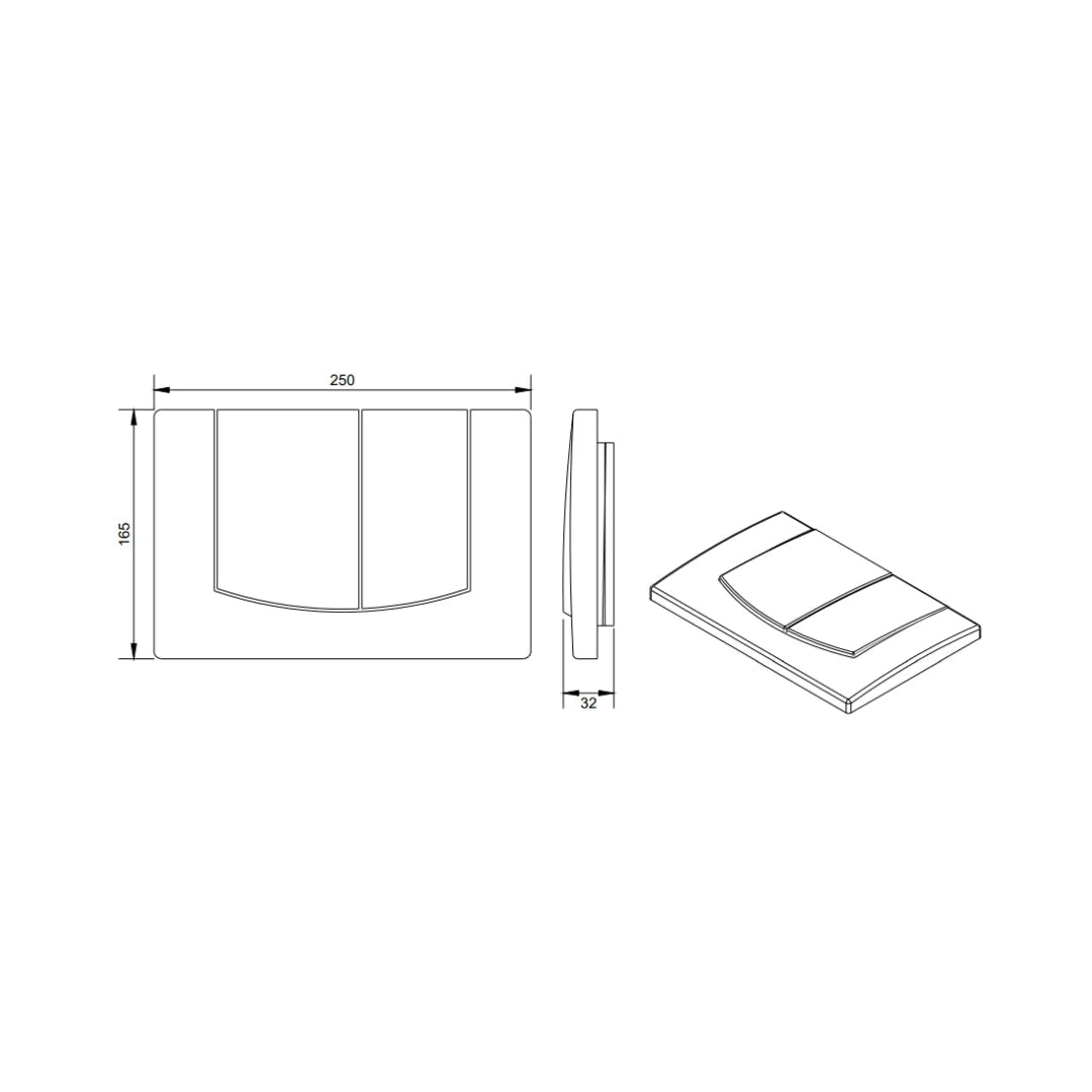 Cera Flush Plate B1120105 - Chrome