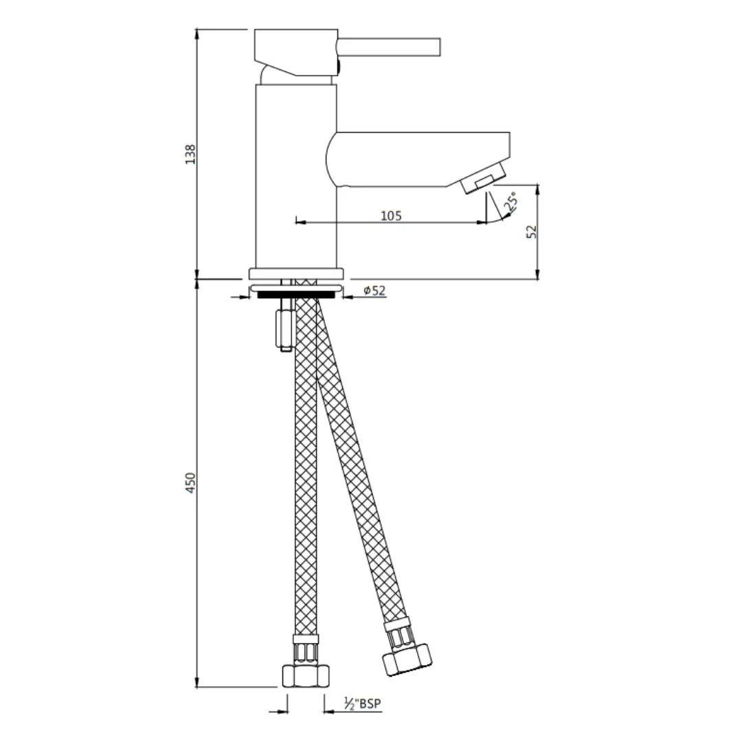 Jaquar Table Mounted Regular Basin Mixer Florentine FLR-CHR-5001B - Chrome