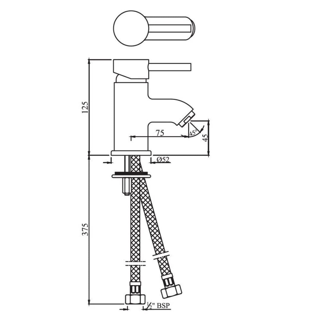 Jaquar Table Mounted Regular Basin Mixer Florentine FLR-CHR-5003B - Chrome