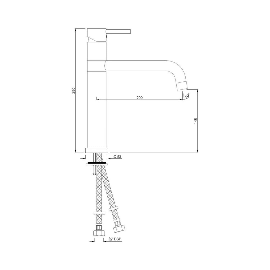 Jaquar Table Mounted Regular Kitchen Sink Mixer Florentine FLR-5007B with Swinging Spout in Chrome Finish