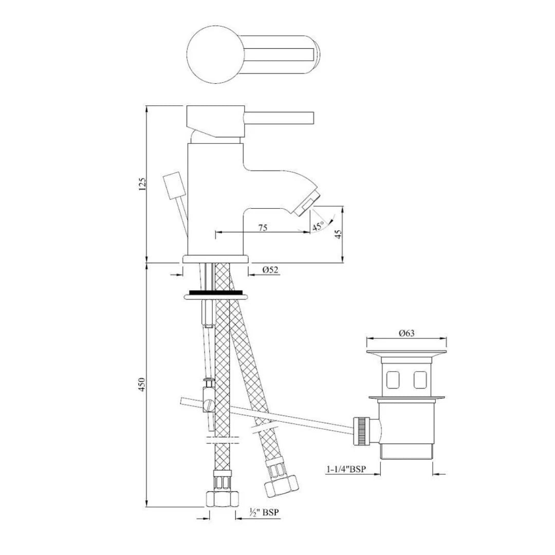 Jaquar Table Mounted Regular Basin Mixer Florentine FLR-CHR-5063B - Chrome