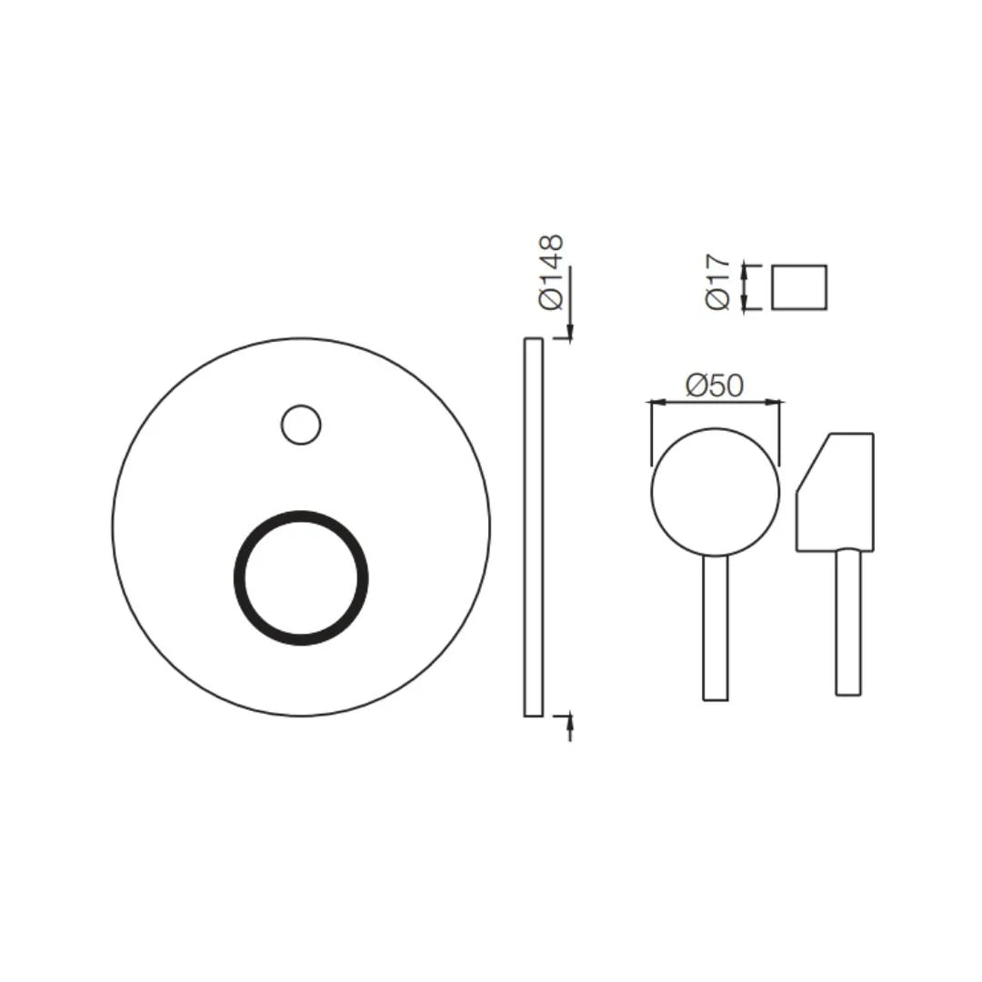Jaquar 2 Way Diverter Florentine FLR-CHR-5065MK Normal Flow - Chrome Finish
