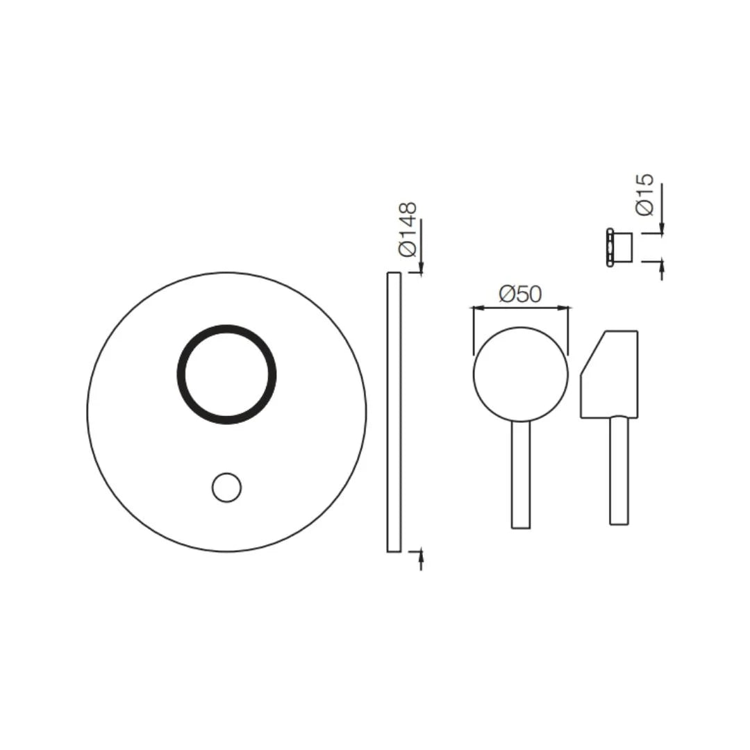Jaquar 2 Way Diverter Florentine FLR-CHR-5075K Normal Flow - Chrome Finish