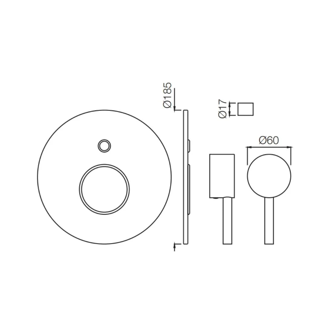 Jaquar 2 Way Diverter Florentine FLR-CHR-5079NK High Flow - Chrome Finish
