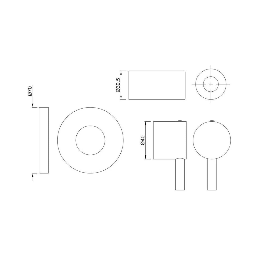 Jaquar Basin Area Stop Valve Florentine FLR-CHR-5083NK - Chrome