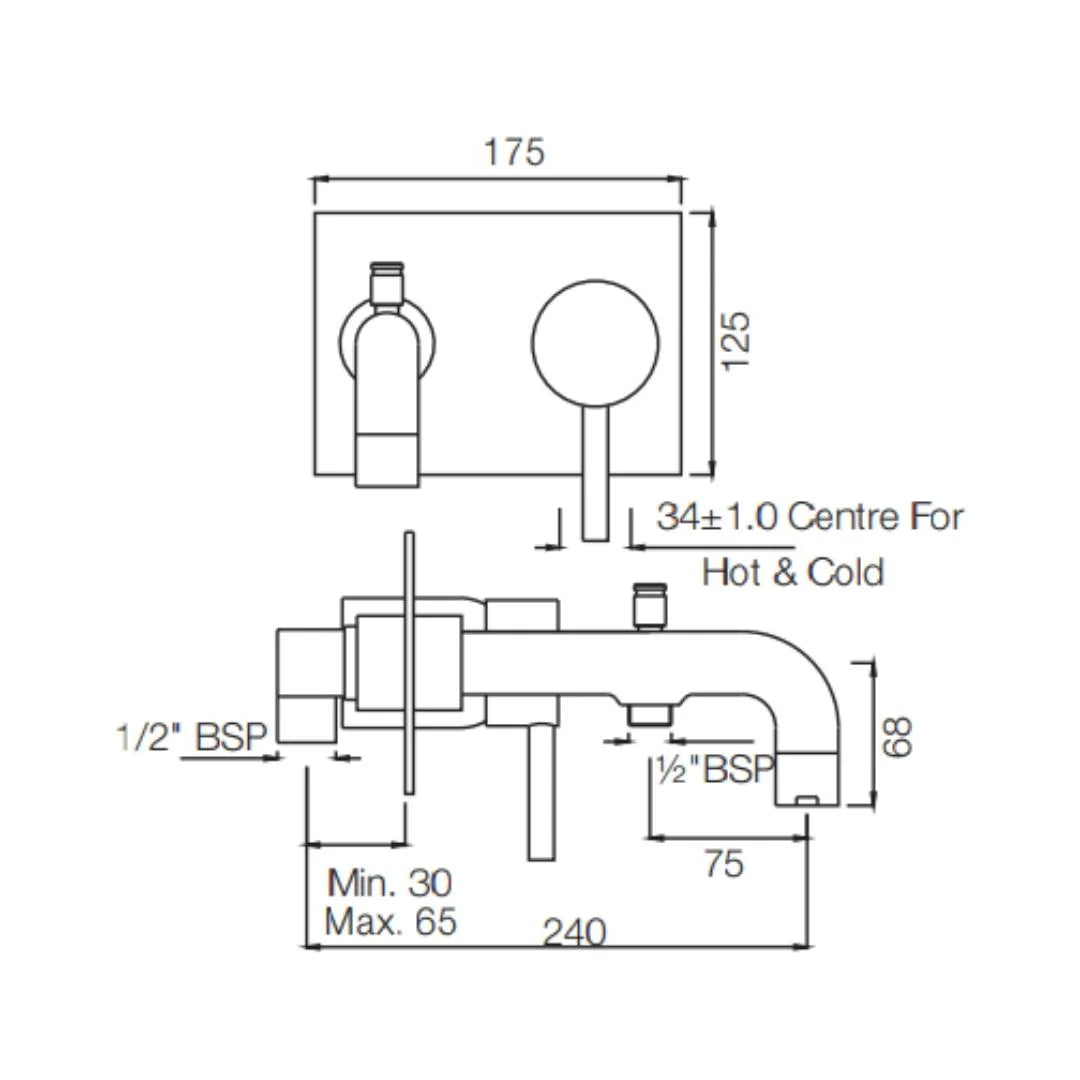 Jaquar 2 Way Diverter Florentine FLR-CHR-5137 High Flow - Chrome Finish