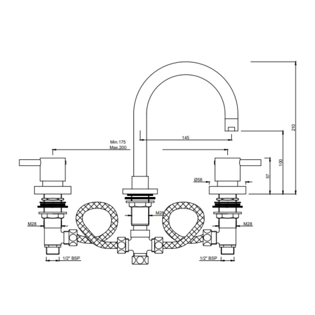 Jaquar Table Mounted Regular Basin Mixer Florentine FLR-CHR-5189N - Chrome