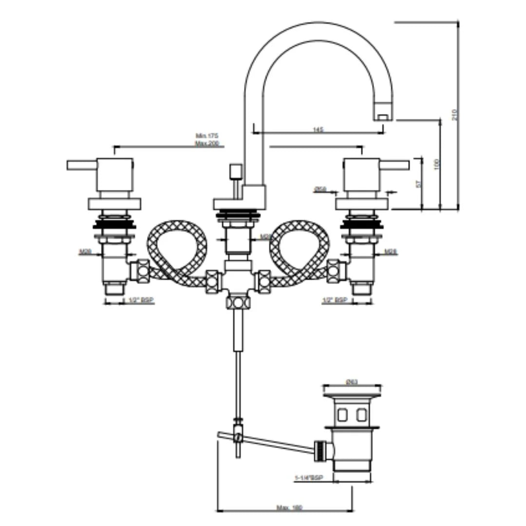 Jaquar Table Mounted Regular Basin Mixer Florentine FLR-CHR-5191N - Chrome