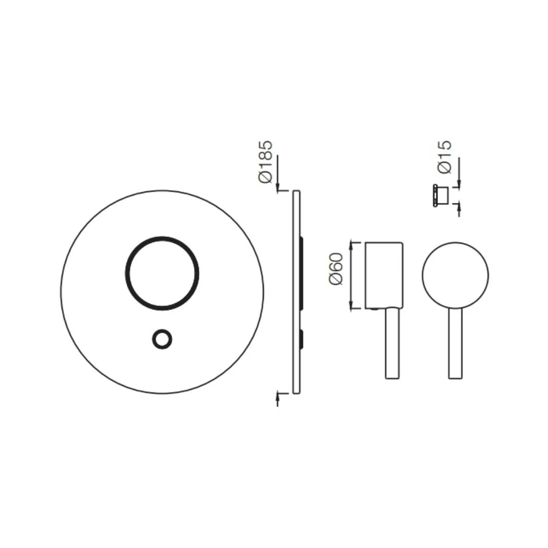 Jaquar 2 Way Diverter Florentine FLR-CHR-5193K Normal Flow - Chrome Finish