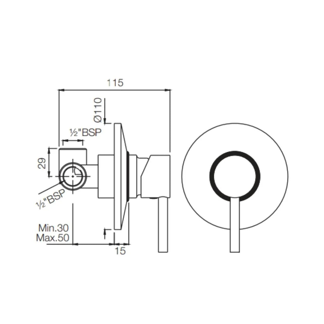 Jaquar 1 Way Diverter Florentine FLR-CHR-5227K Normal Flow - Chrome Finish
