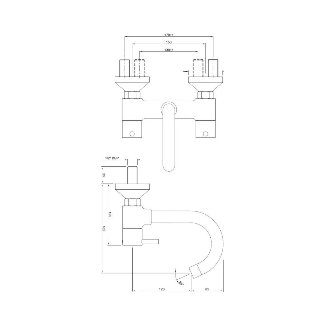 Jaquar Wall Mounted Regular Kitchen Sink Mixer Florentine FLR-5309N with Swinging Spout in Chrome Finish