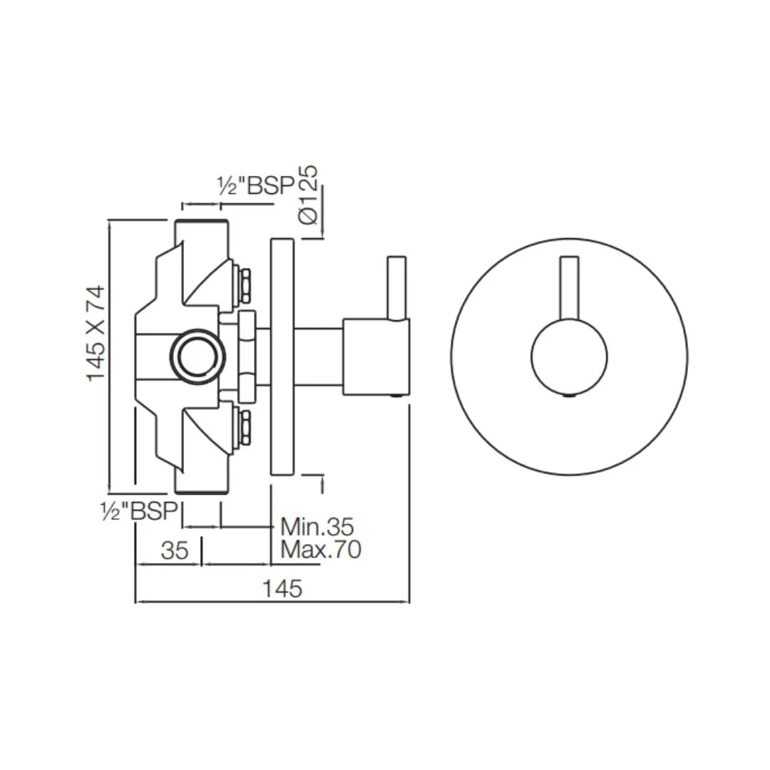 Jaquar 4 Way Diverter Florentine FLR-CHR-5421N Normal Flow - Chrome Finish