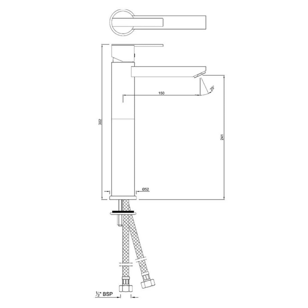 Jaquar Table Mounted Tall Boy Basin Mixer Fonte FON-CHR-40005B - Chrome