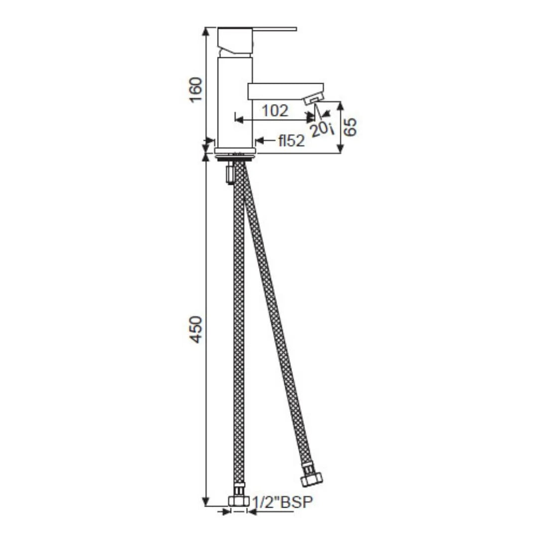 Jaquar Table Mounted Regular Basin Mixer Fonte FON-CHR-40023B - Chrome