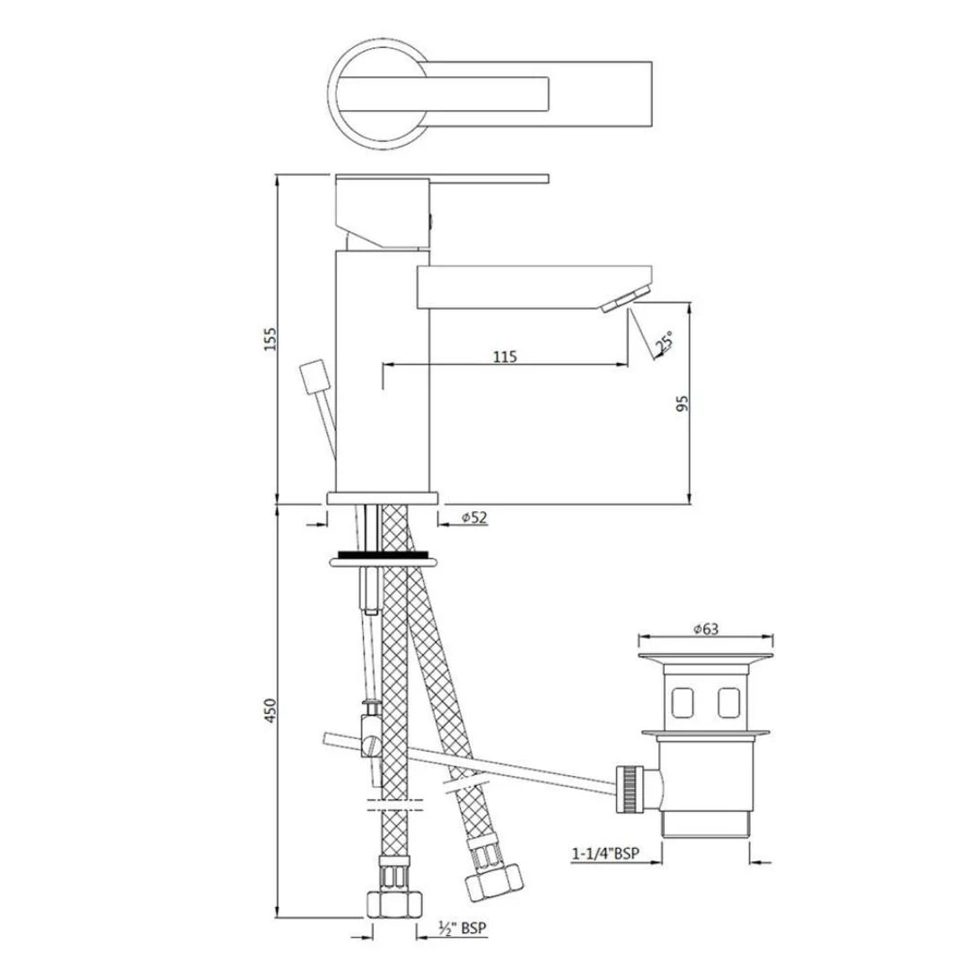 Jaquar Table Mounted Regular Basin Mixer Fonte FON-CHR-40052B - Chrome