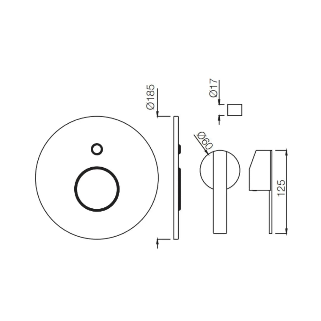 Jaquar 2 Way Diverter Fonte FON-CHR-40079NK High Flow - Chrome Finish