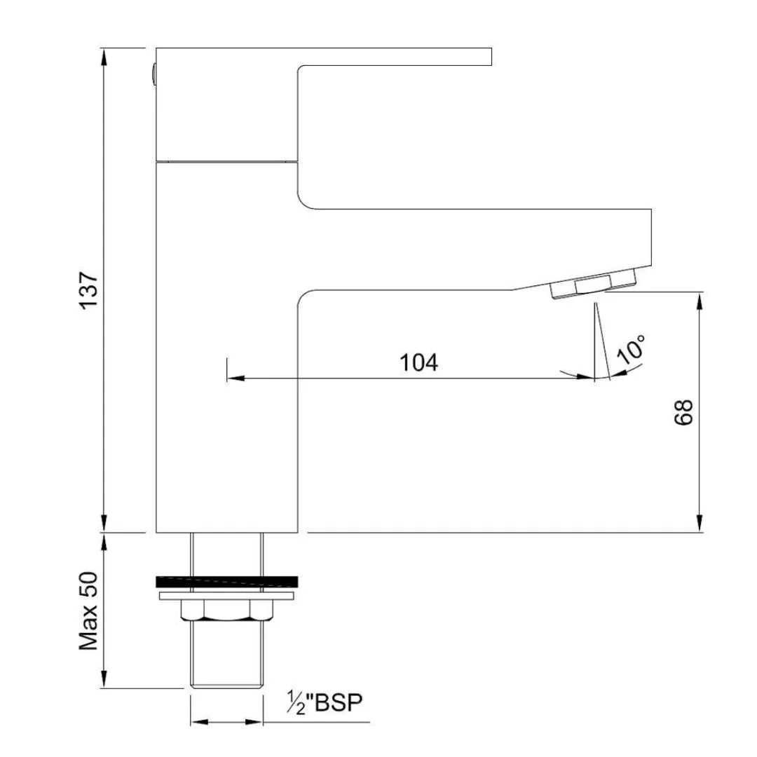 Jaquar Table Mounted Regular Basin Tap Fusion FUS-CHR-29001 - Chrome