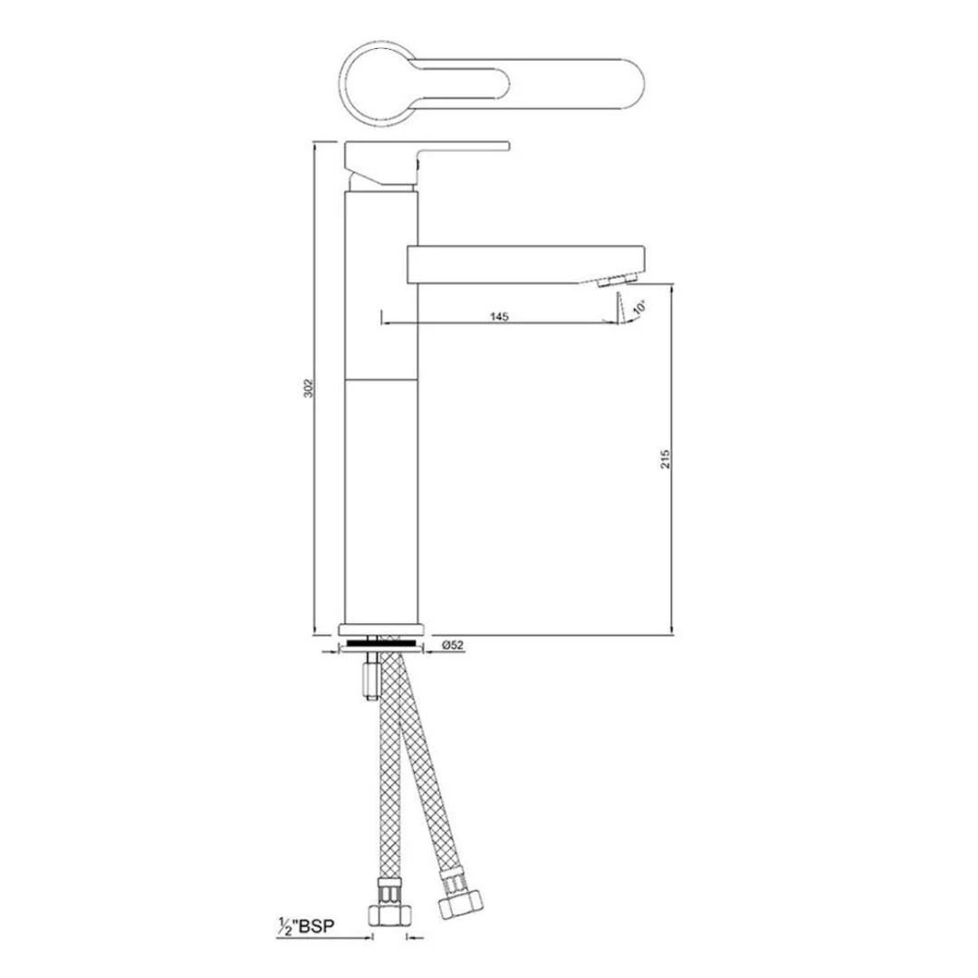 Jaquar Table Mounted Tall Boy Basin Mixer Fusion FUS-CHR-29005NB - Chrome
