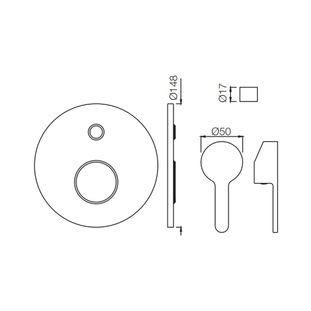 Jaquar 2 Way Diverter Fusion FUS-CHR-29065MK Normal Flow - Chrome Finish