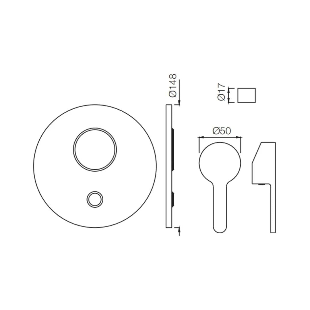 Jaquar 2 Way Diverter Fusion FUS-CHR-29075K Normal Flow - Chrome Finish