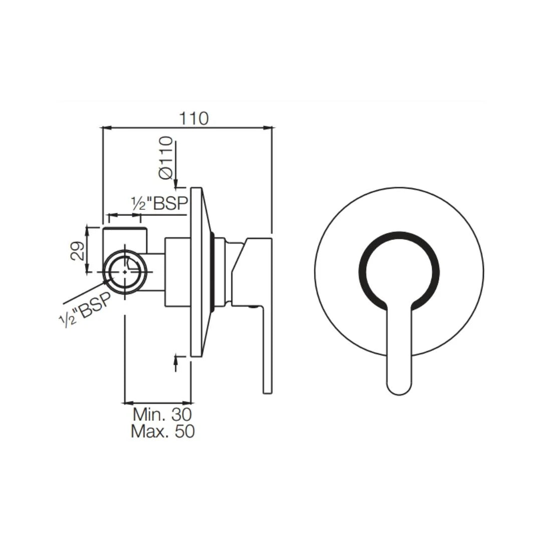 Jaquar 1 Way Diverter Fusion FUS-CHR-29227K Normal Flow - Chrome Finish