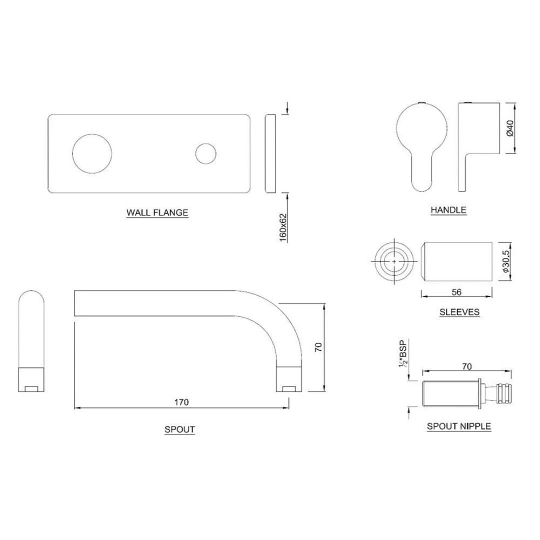 Jaquar Wall Mounted Basin Tap Fusion FUS-CHR-29441K - Chrome