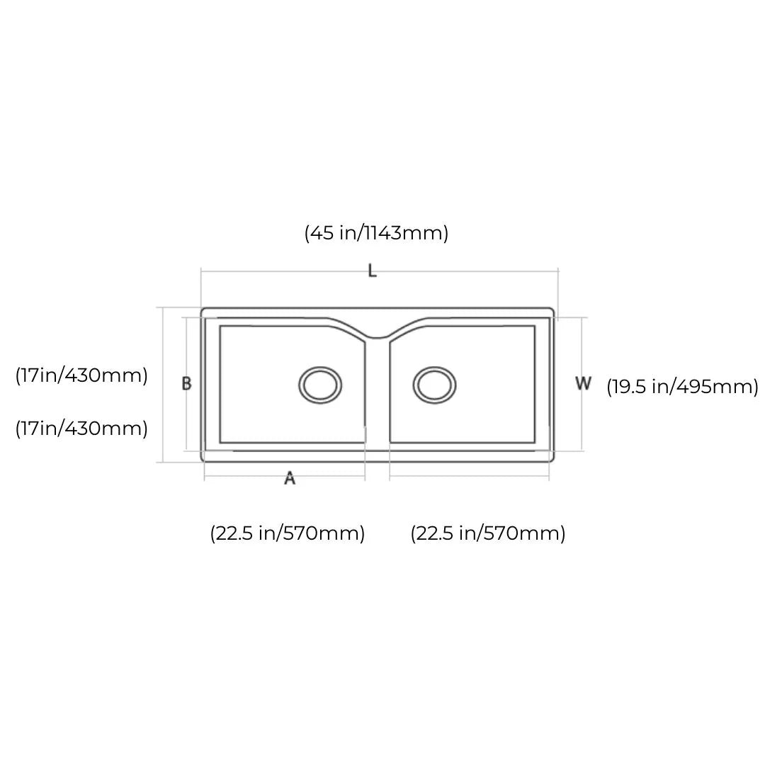 Hindware Quartz Sink Garnet GARNET 45 X 19.5 X 9 ( 45 x 19.5 inches ) - Eros